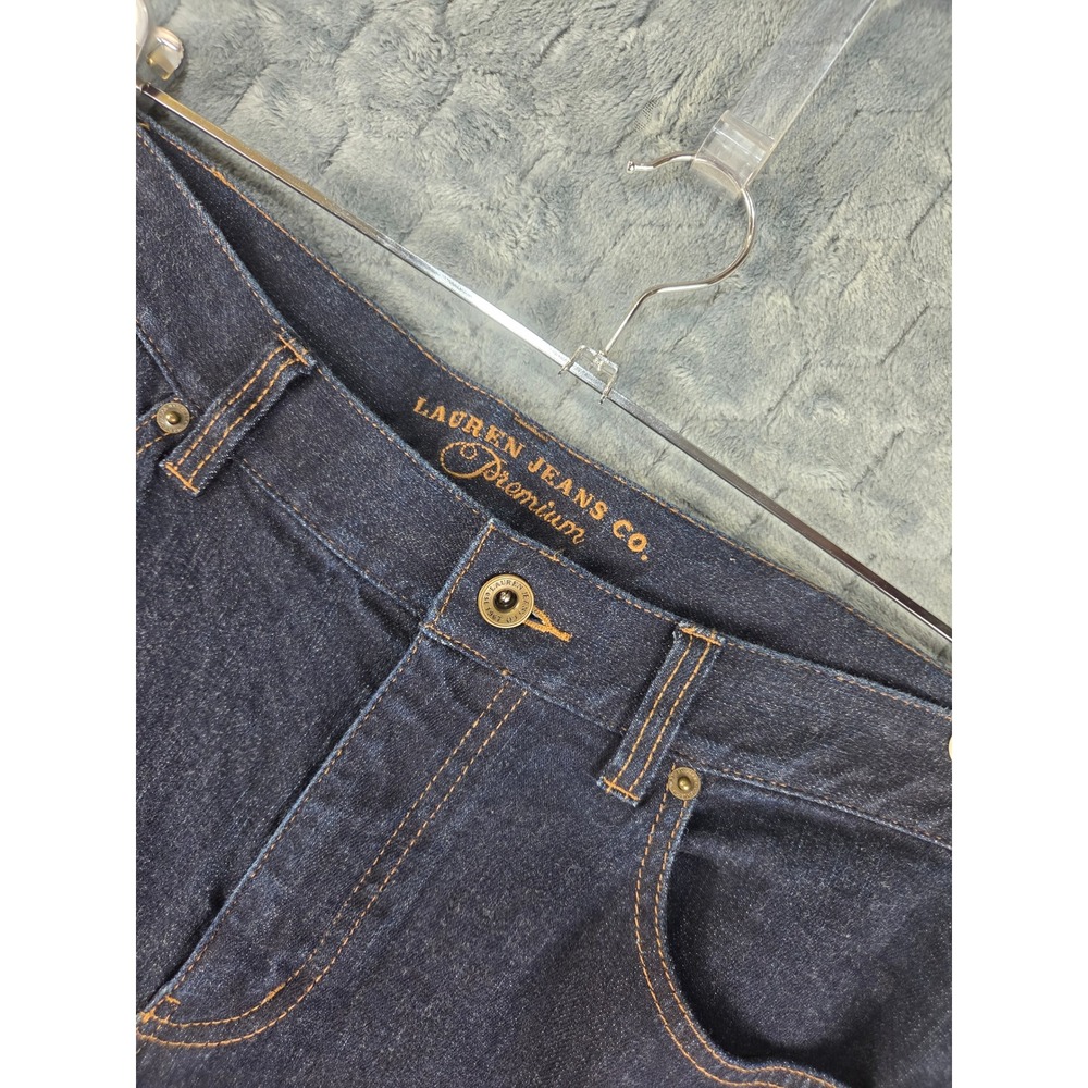 Lauren Jeans Co Ralph Lauren Dark Wash Flare Denim Jeans Size 12 Indigo Stretch